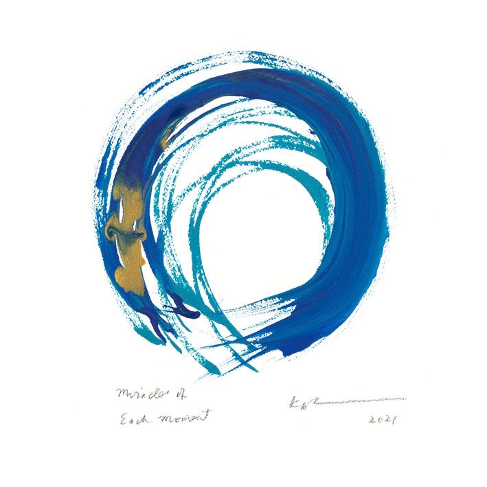 Miracles of Each Moment No. 10, Blue and Gold - Kazuaki